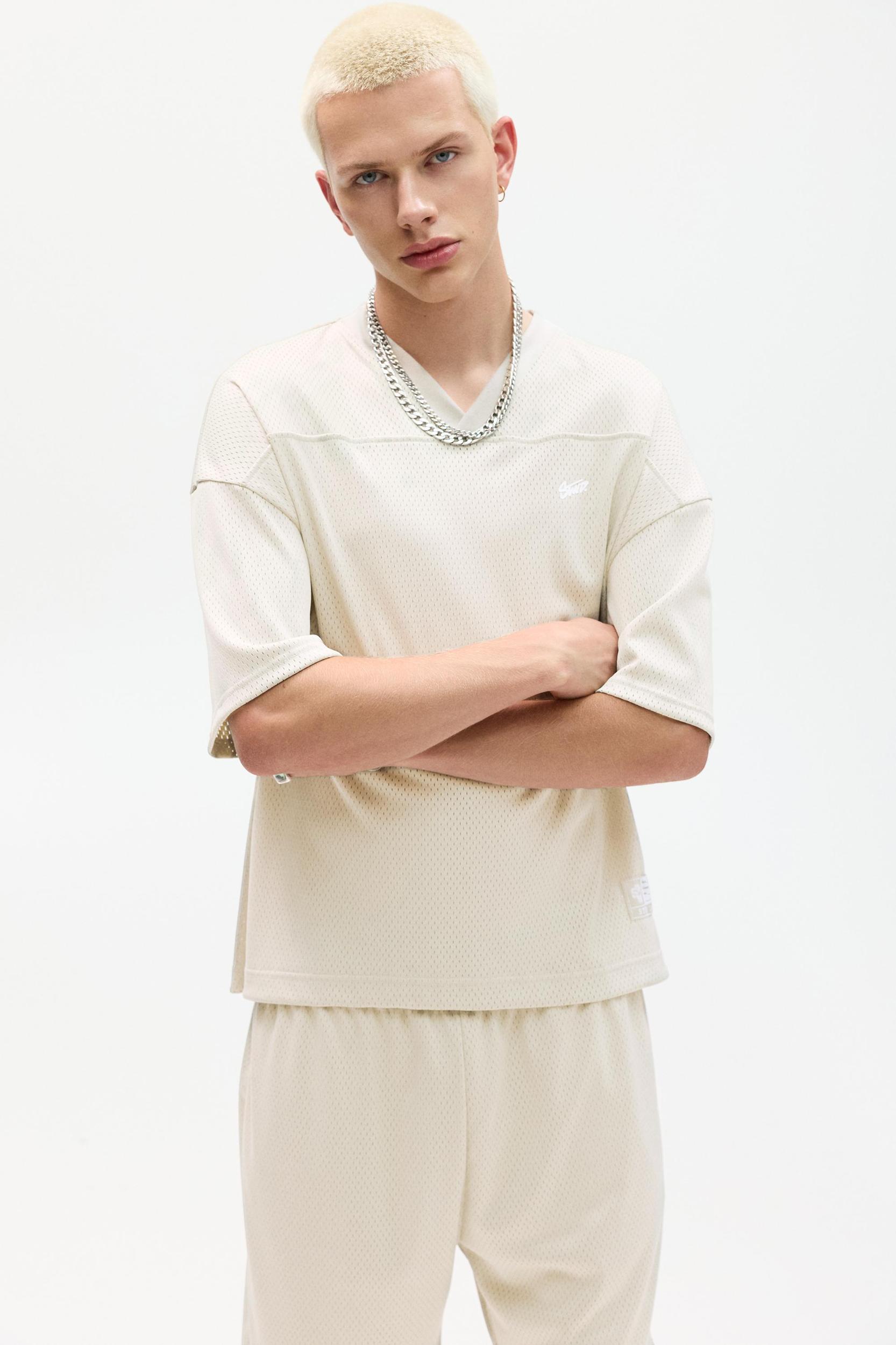 STWD mesh fabric T-shirt Product Image