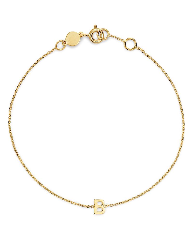 Womens 14K Yellow Gold Initial Charm Bracelet Product Image