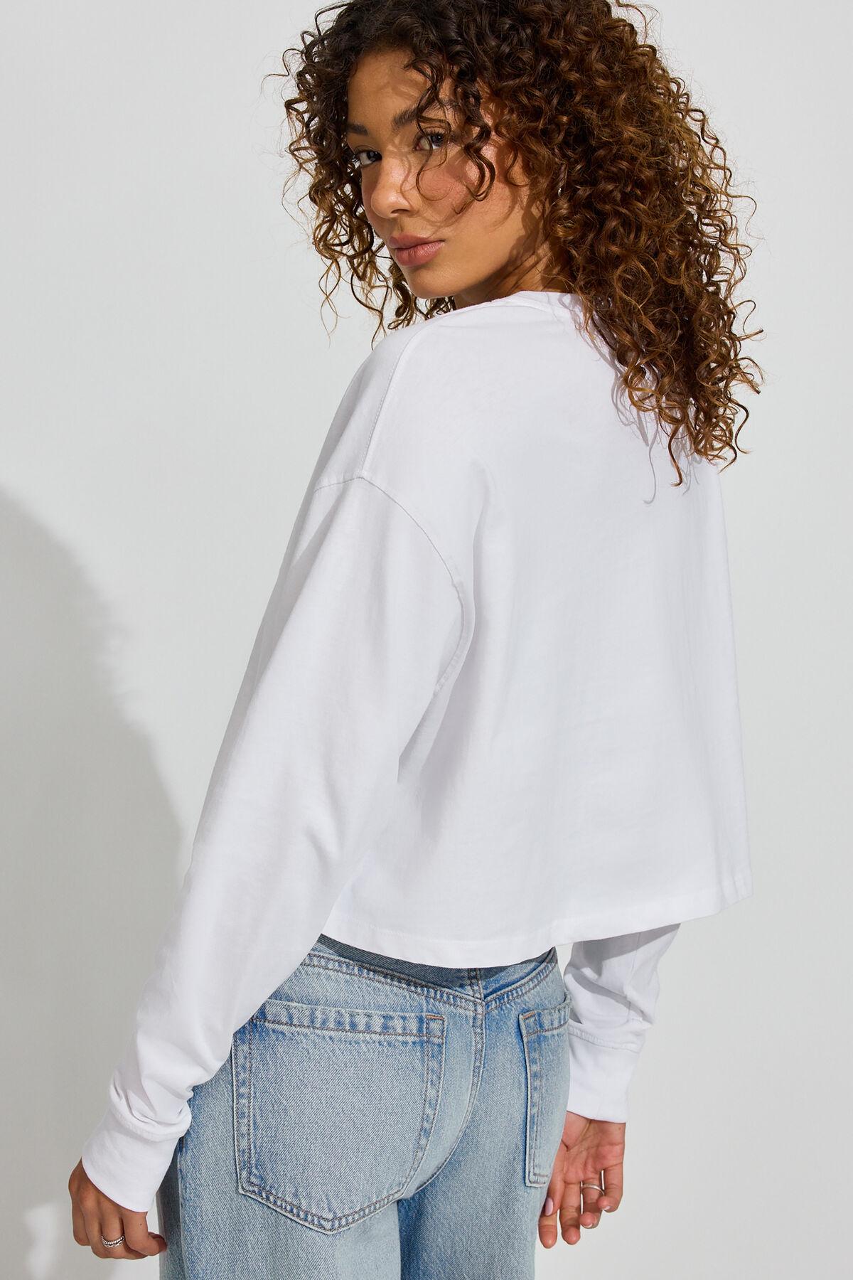 Oversized Henley Long Sleeve Top Product Image