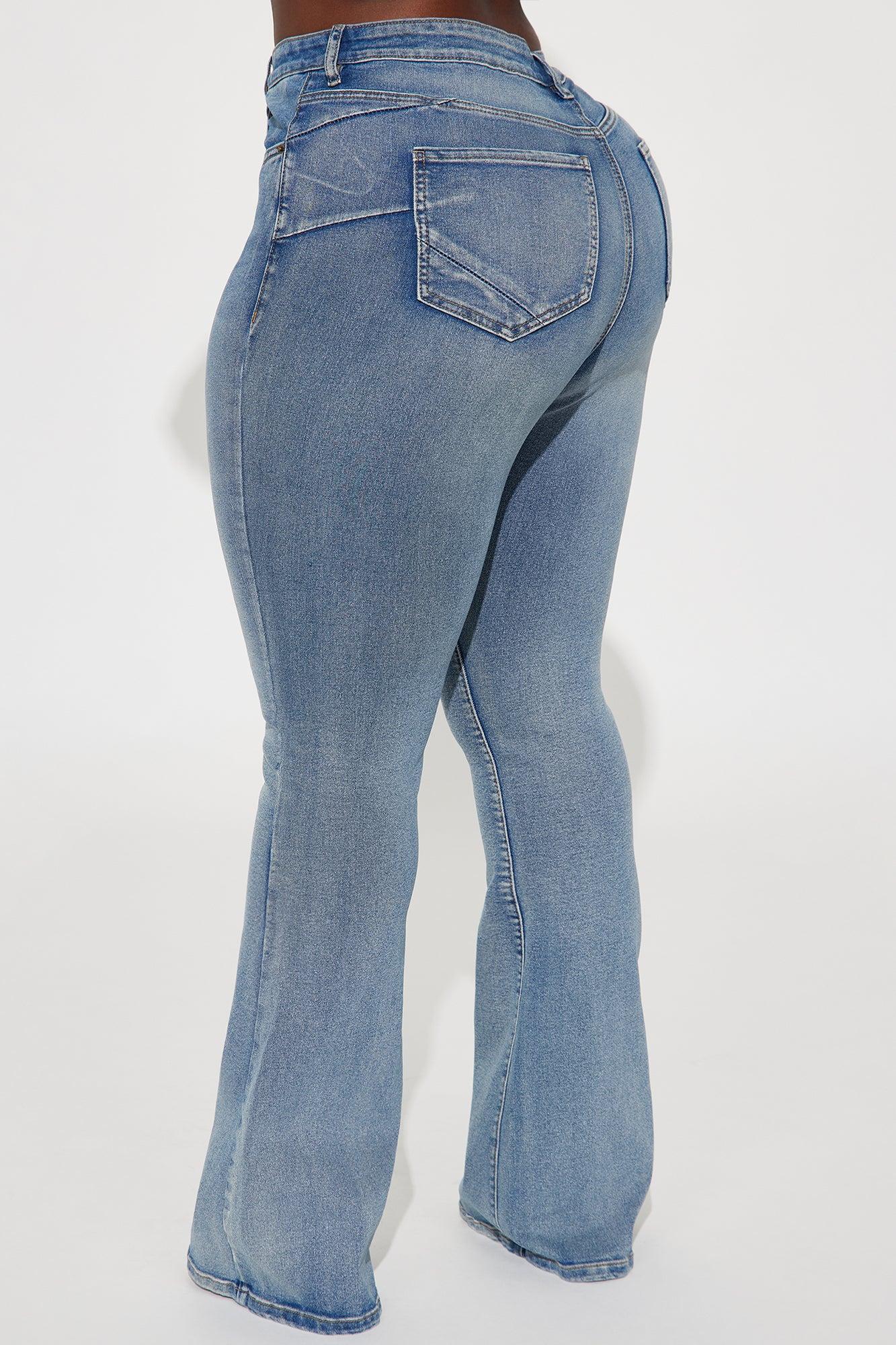 Gemma Sculpting Stretch Flare Jeans - Vintage Wash Product Image