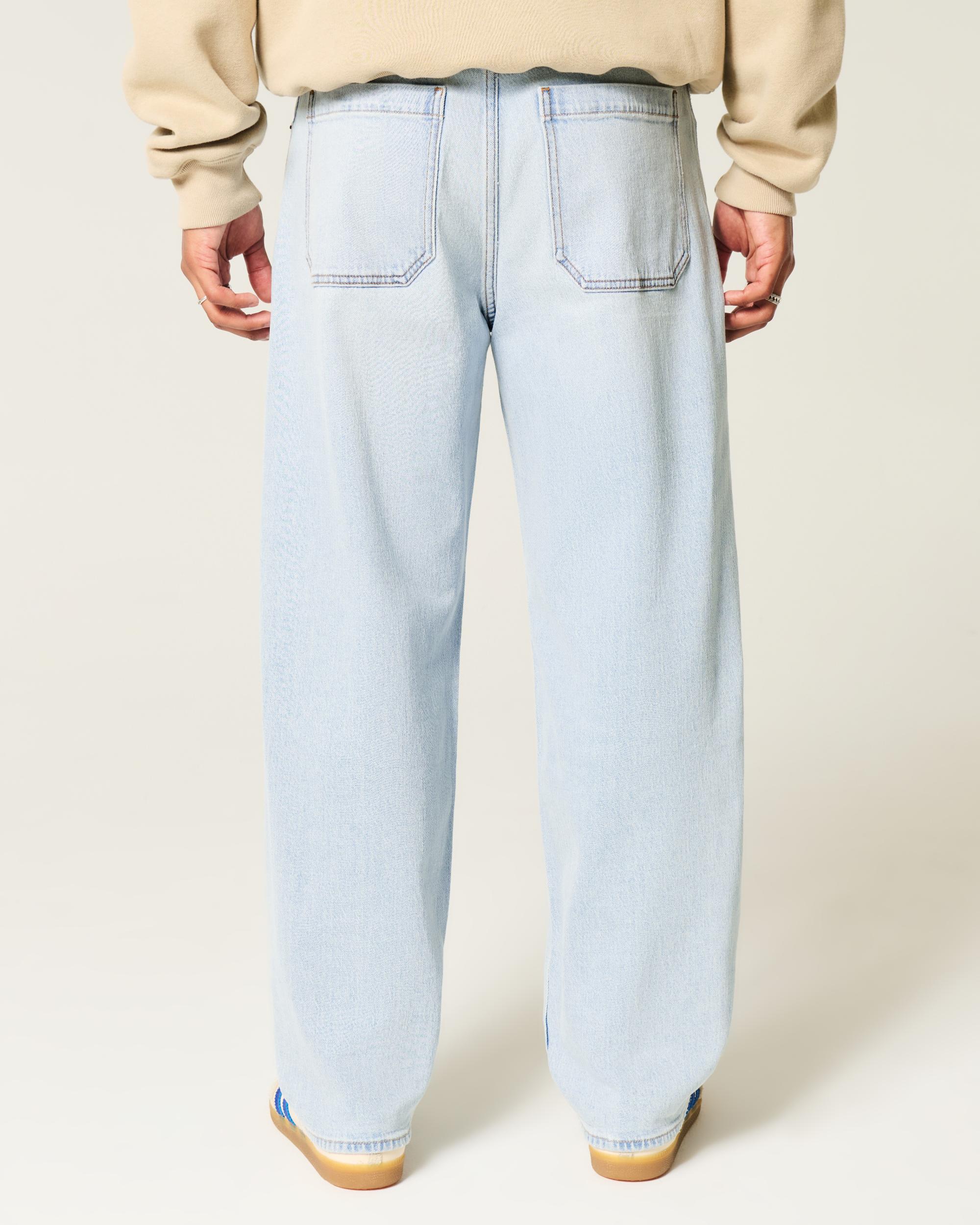 Light Wash Skater Baggy Jeans Product Image