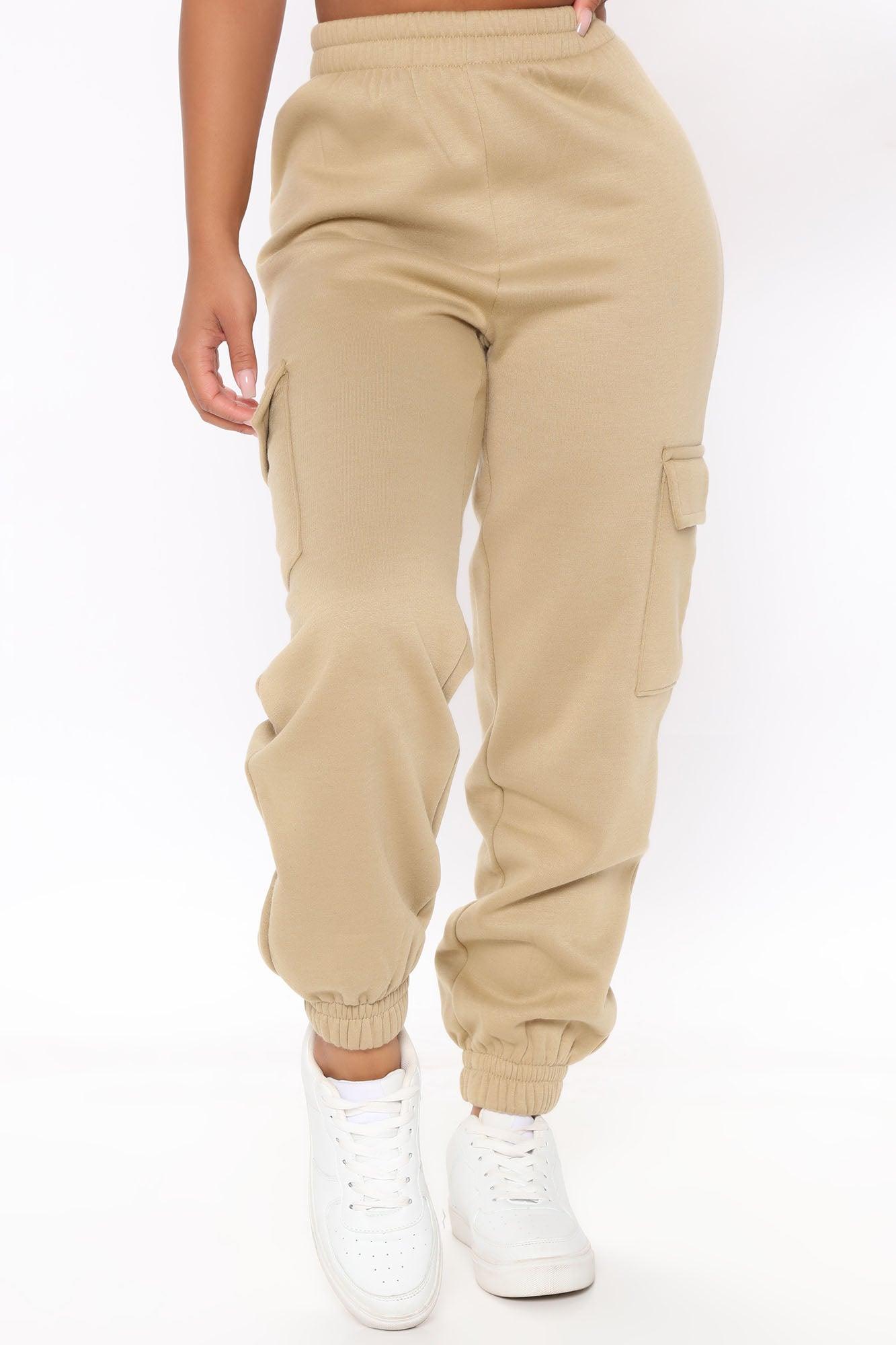 Let's Relax Jogger Sweatpants - Tan Product Image