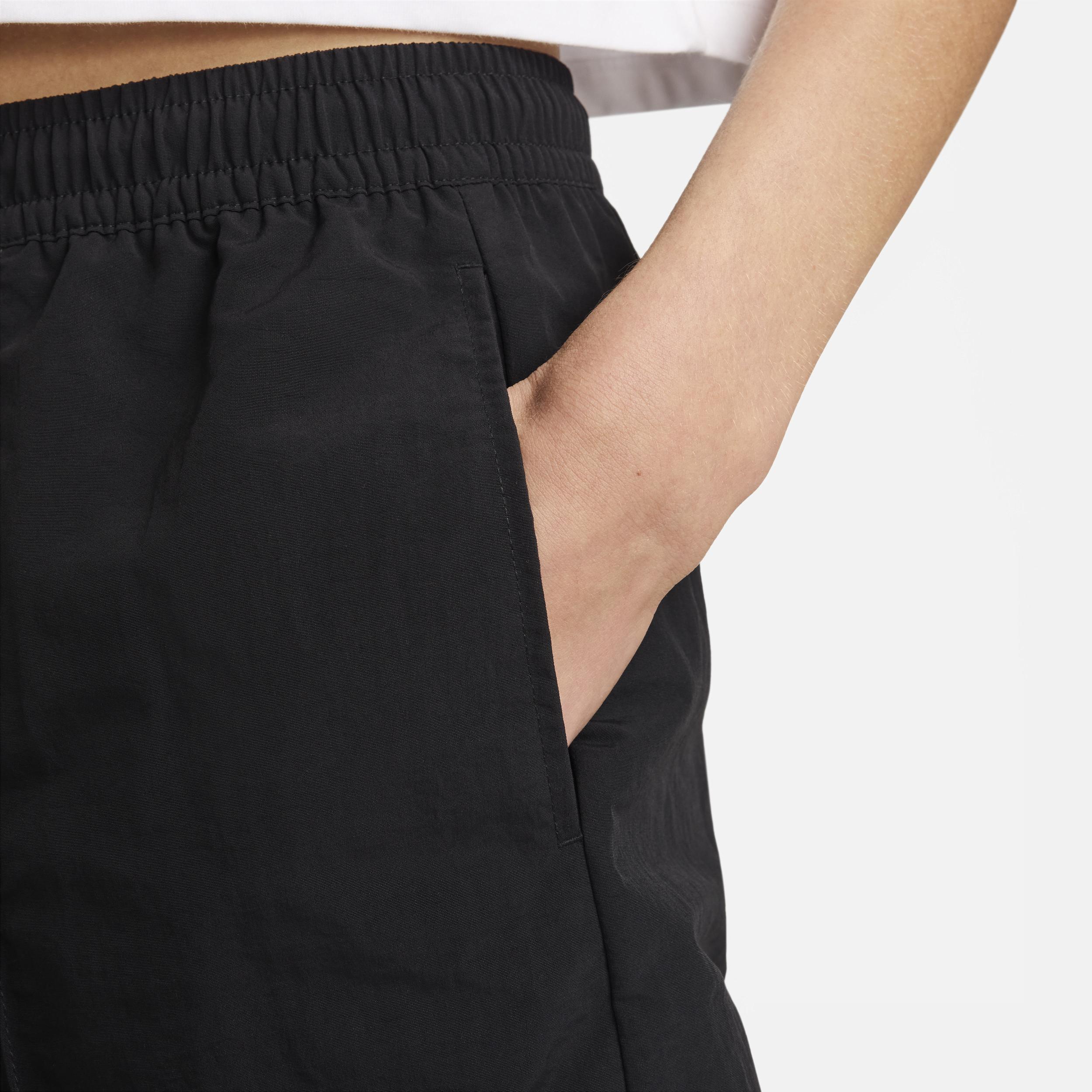 Nike Womens Nike Essential 5 Woven Shorts - Womens Black/White Product Image