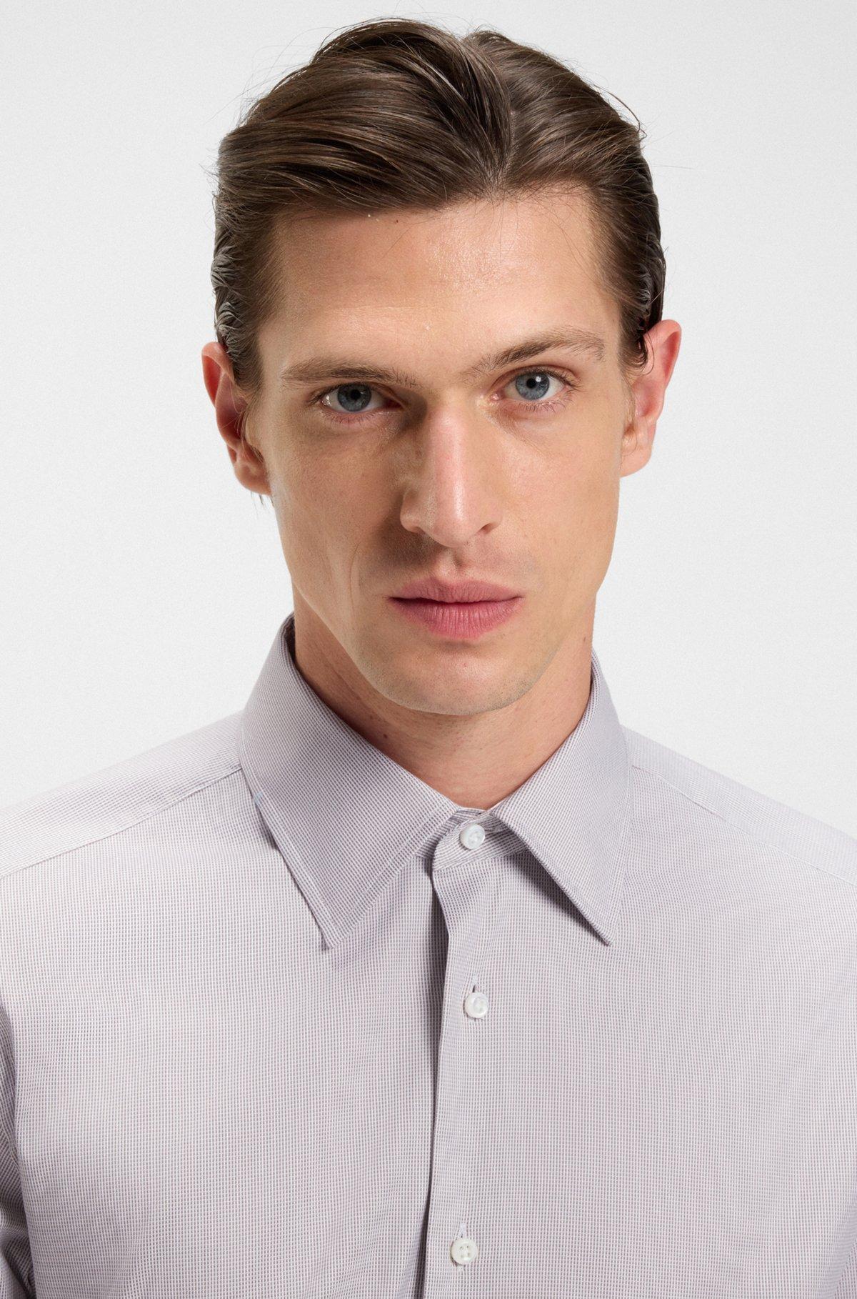 Slim-fit shirt in an Italian cotton blend Product Image