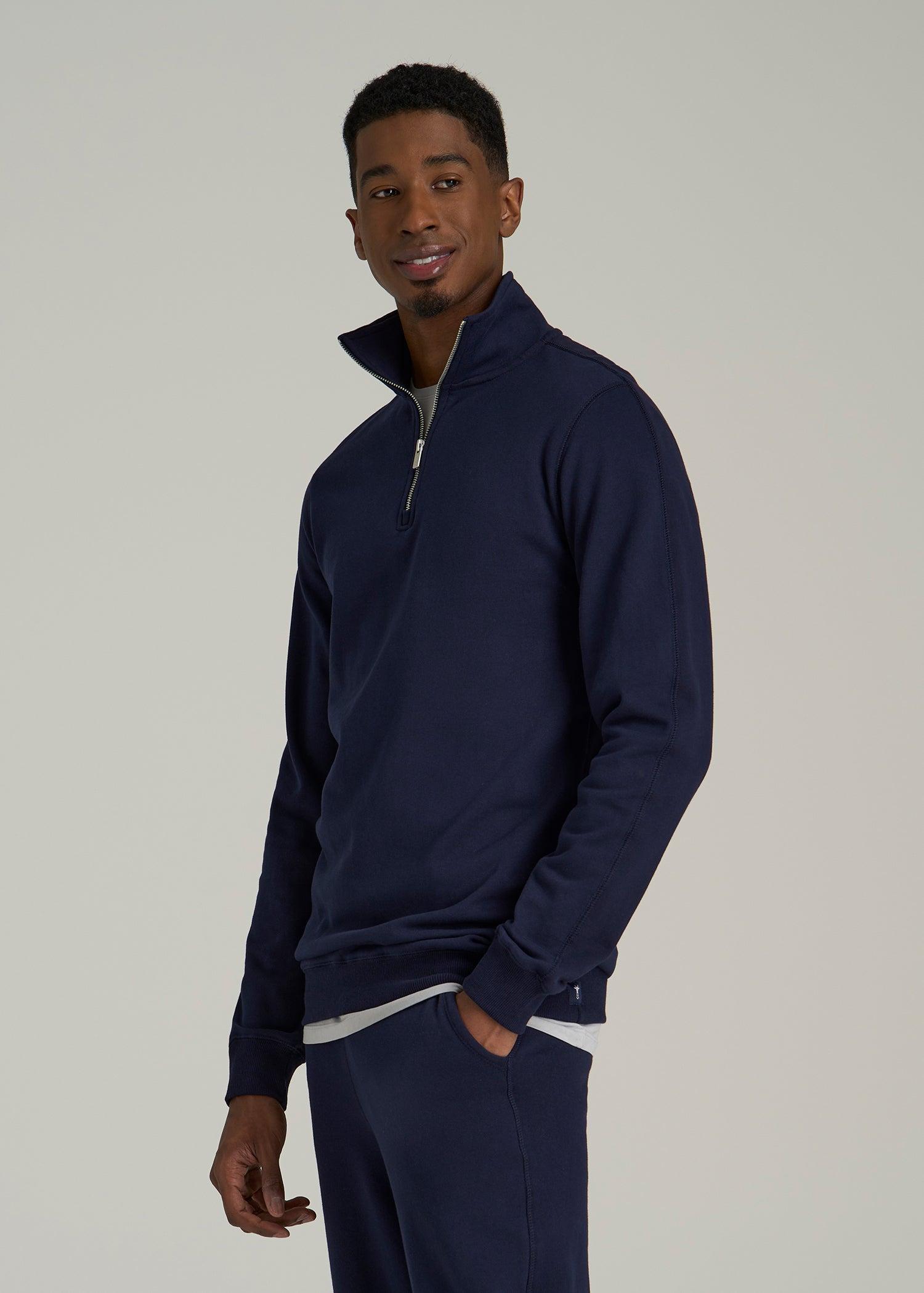 Wearever 2.0 French Terry Quarter-Zip Sweatshirt for Tall Men in Evening Blue Male Product Image