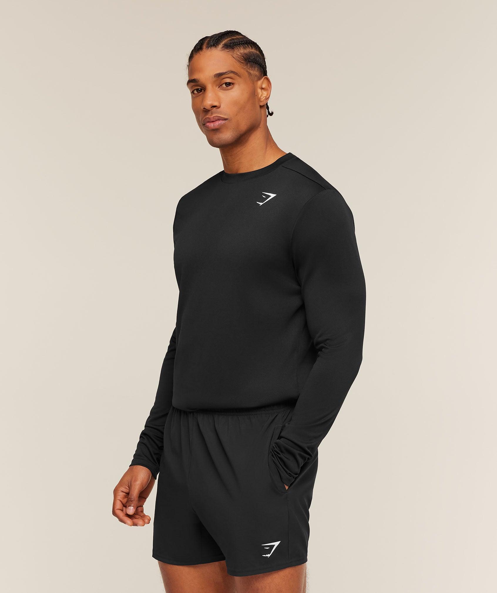 Gymshark Arrival Long Sleeve T-Shirt - Black Male Product Image