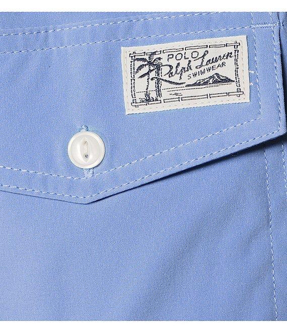 Polo Ralph Lauren Traveler Solid 5.75#double; Inseam Swim Trunks Product Image