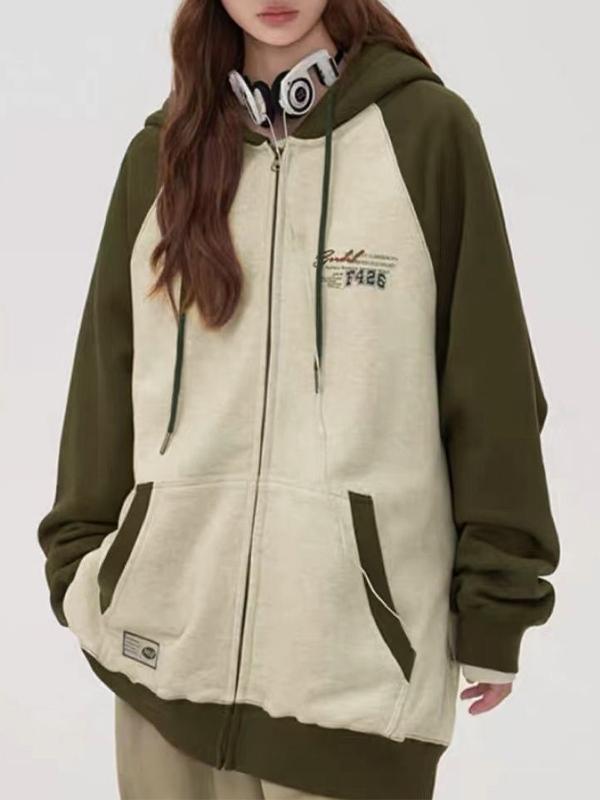 Raglan ContrastColor Hoodie Product Image