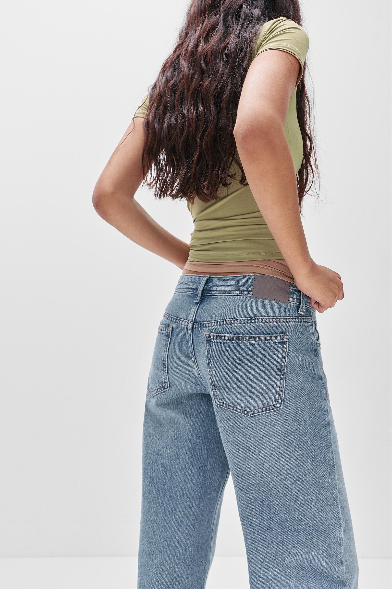 Low-waist straight-leg jeans Product Image