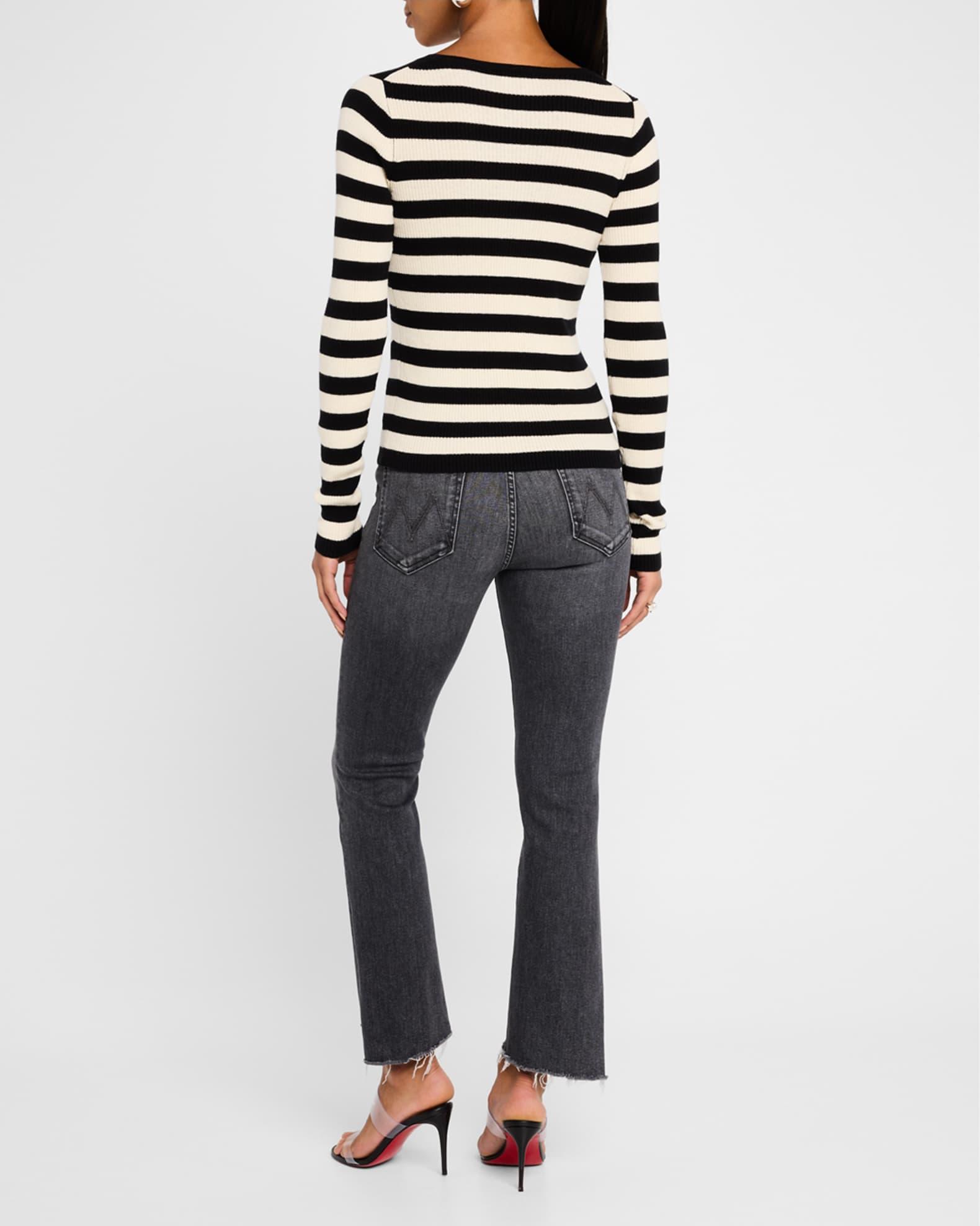 Striped Wool Long-Sleeve Sweater Product Image