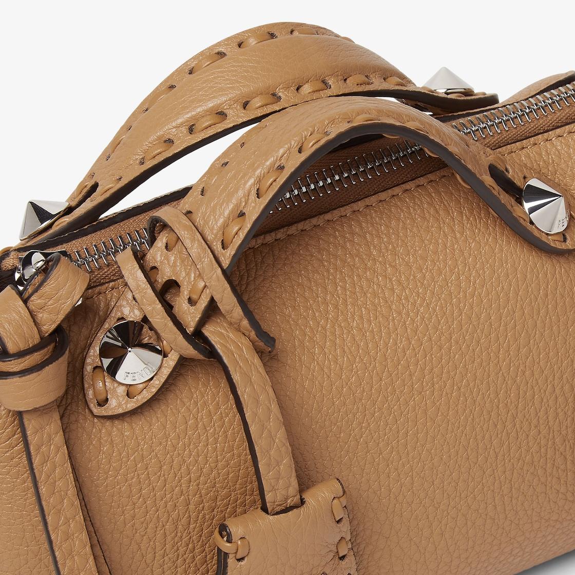 By The Way Selleria LargeCappuccino-colored Selleria bag with 200 hand-sewn stitches Product Image