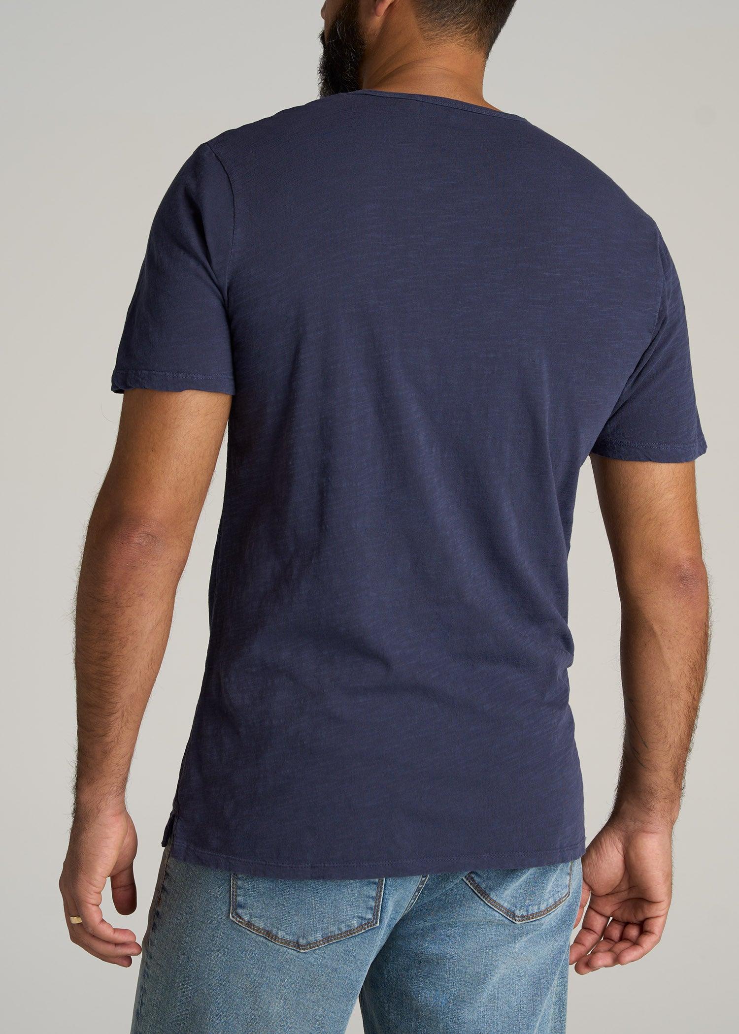 REGULAR-FIT Slub Tee for Tall Men in Navy Male Product Image