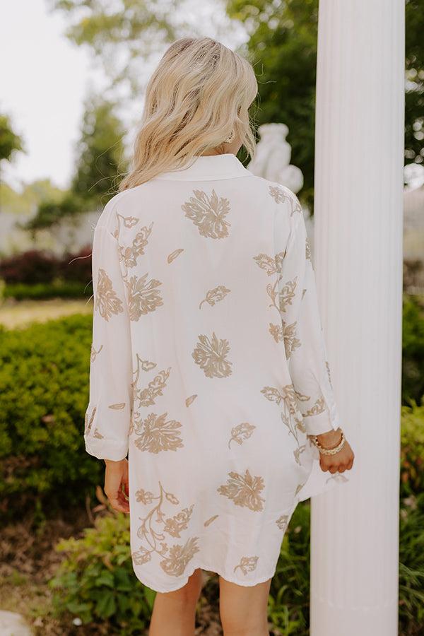 Bungalow Cutie Embroidered Button Down Mini Dress Product Image