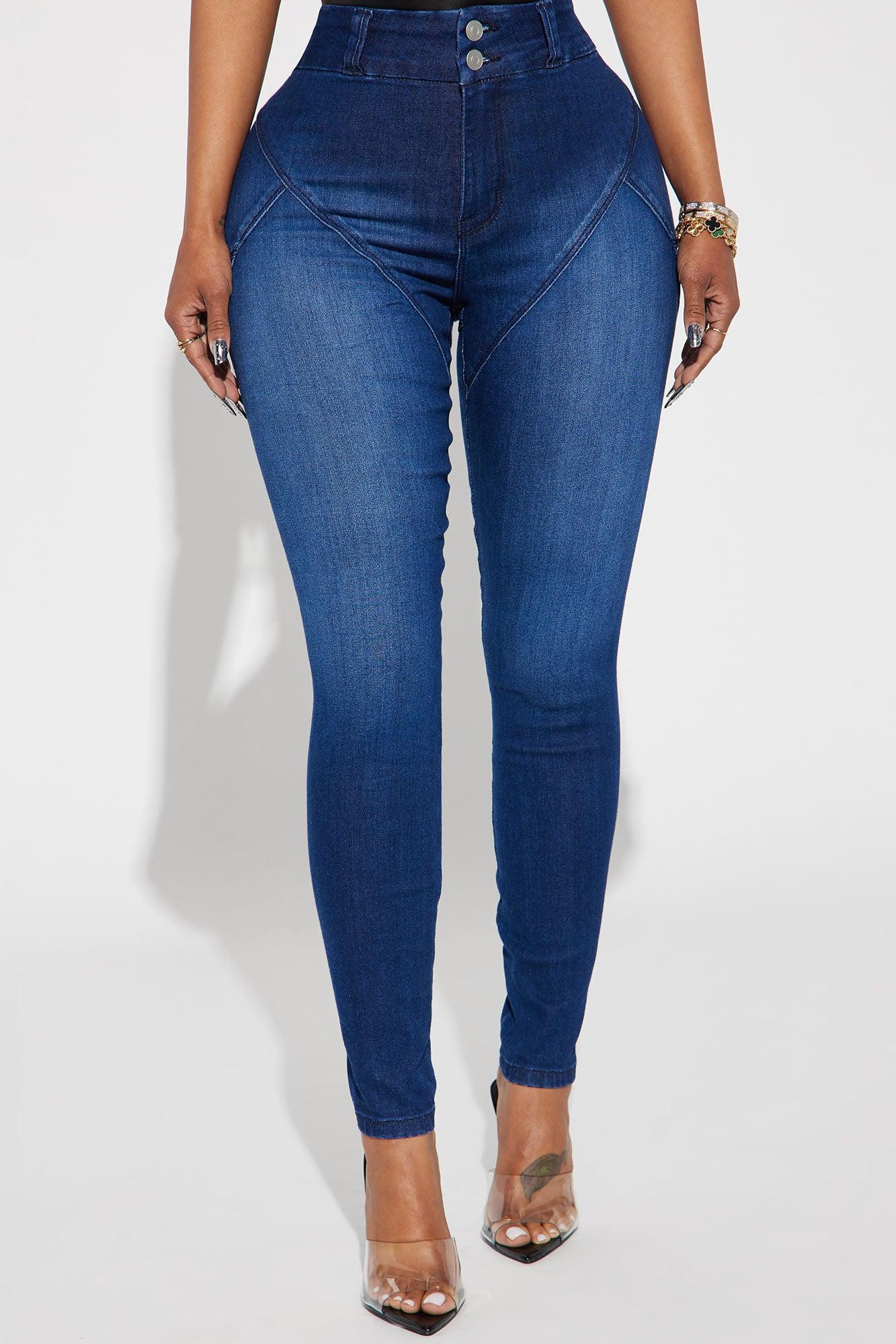 Booty So Good Moto Stretch Skinny Jeans - Dark Wash Product Image