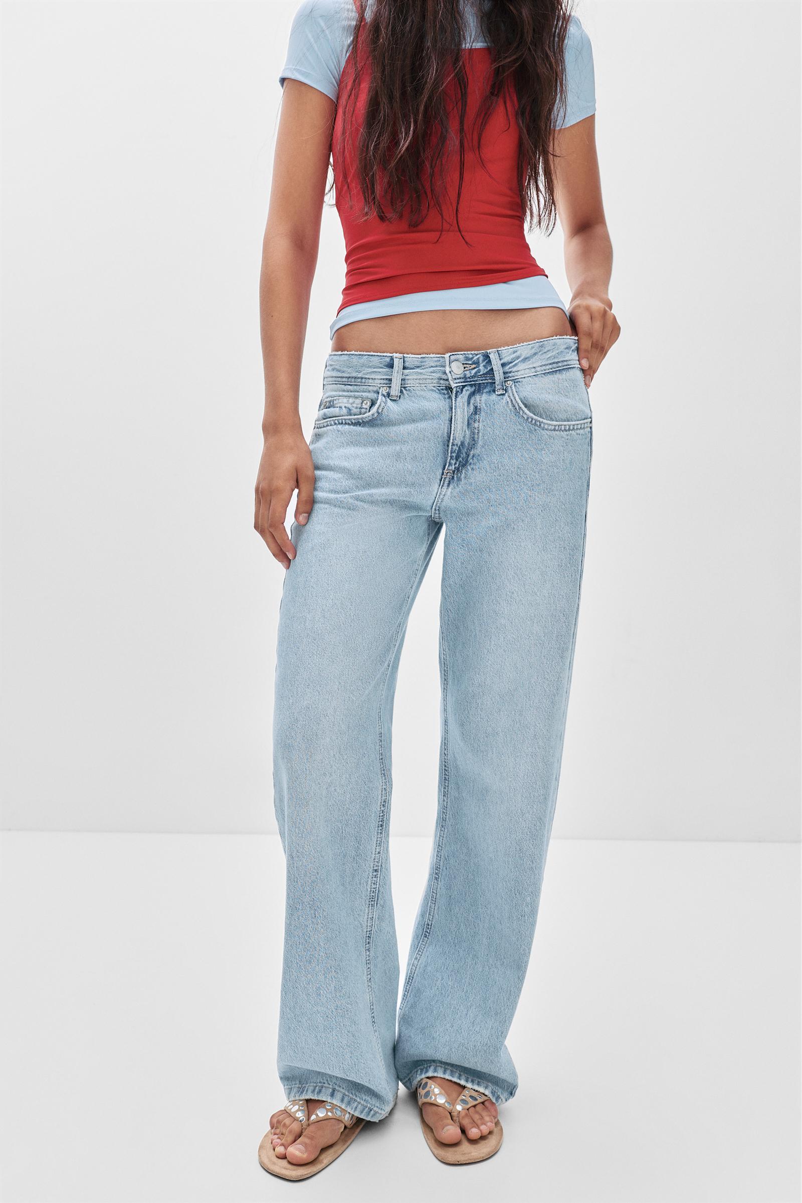 Low-waist straight-leg jeans Product Image