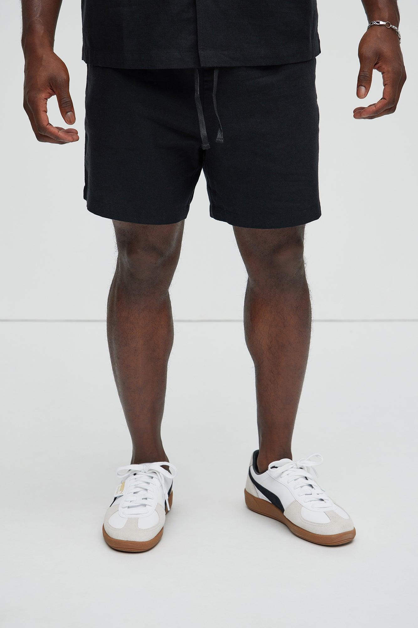 Bahamas Linen Shorts - Black Product Image