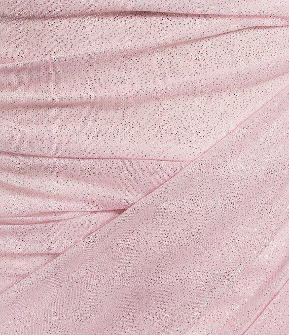 Jump Long Sleeve Square Neck Ruched Drape Detail Dress Product Image