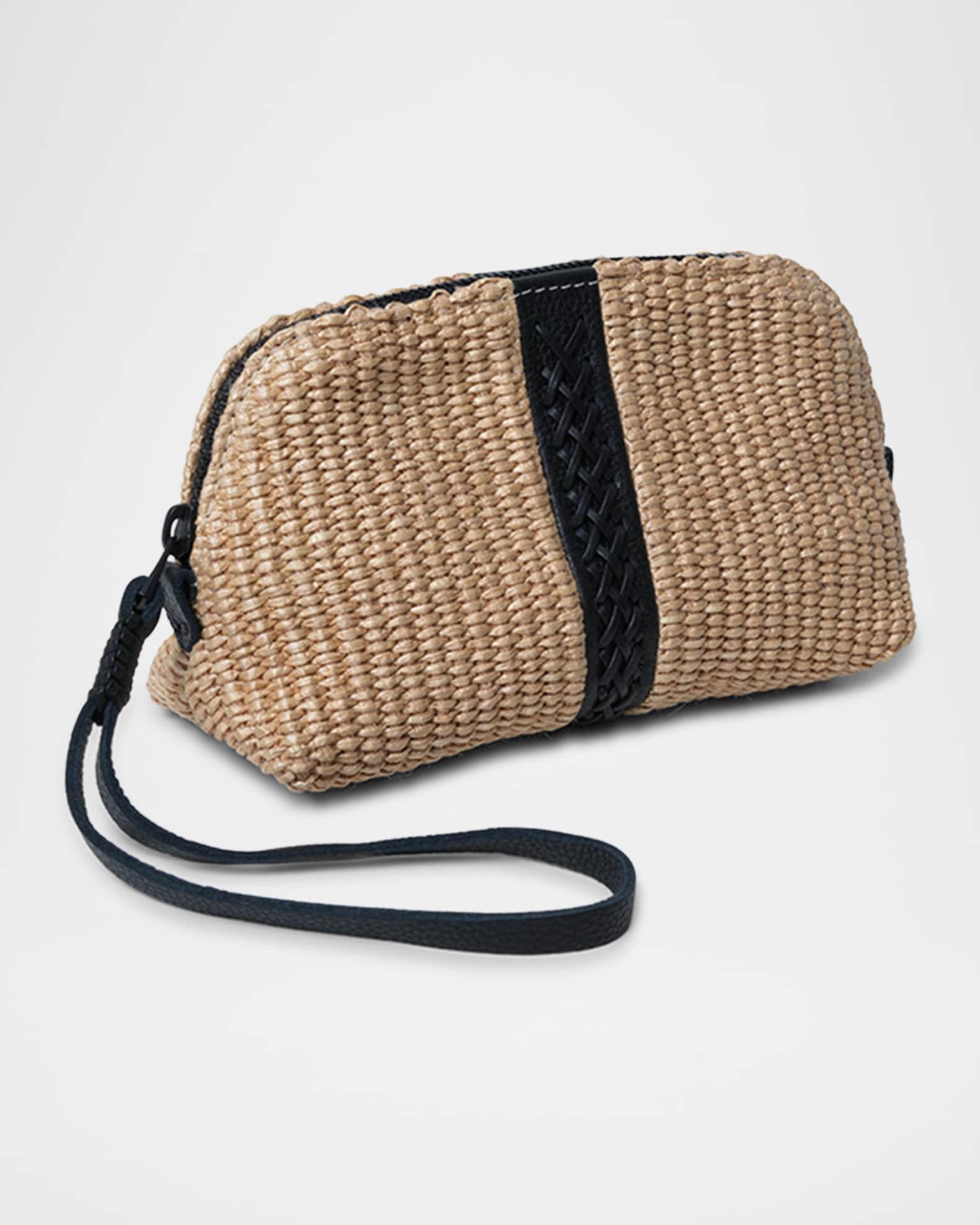 Woven Fabric & Leather Wristlet  Product Image