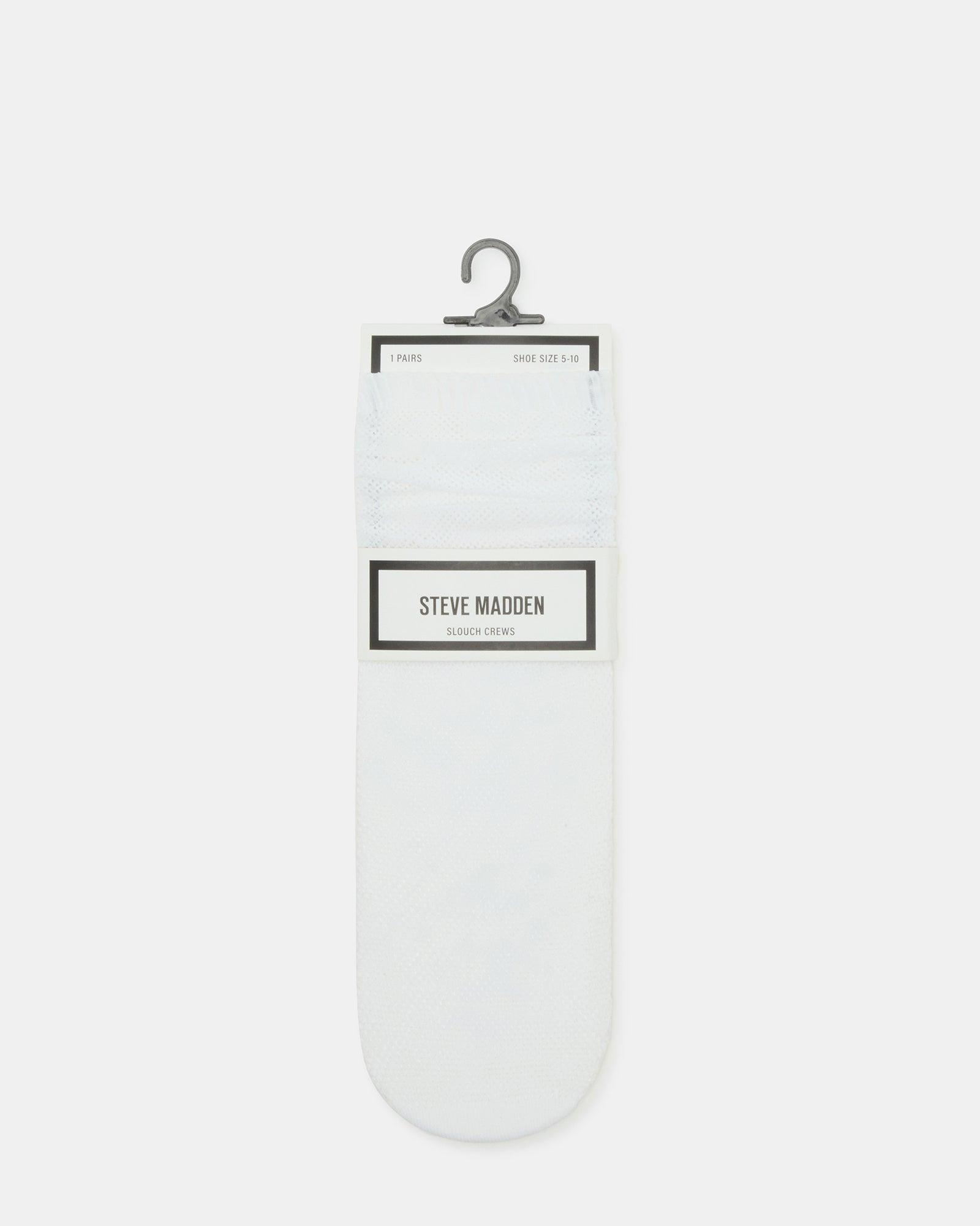 FISHNET SLOUCHY CREW SOCKS WHITE Female Product Image