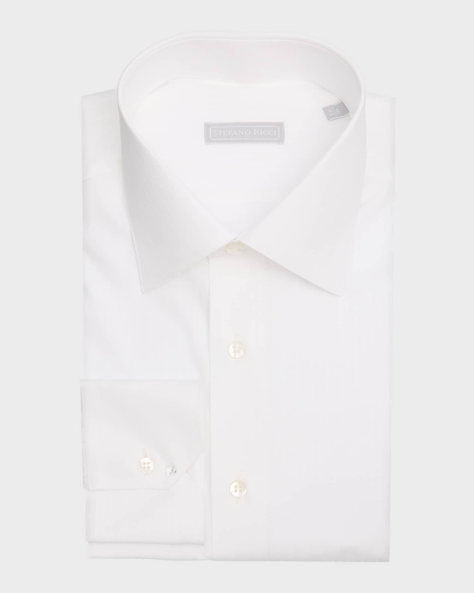 Men's Cotton Tonal Stripe Dress Shirt Product Image