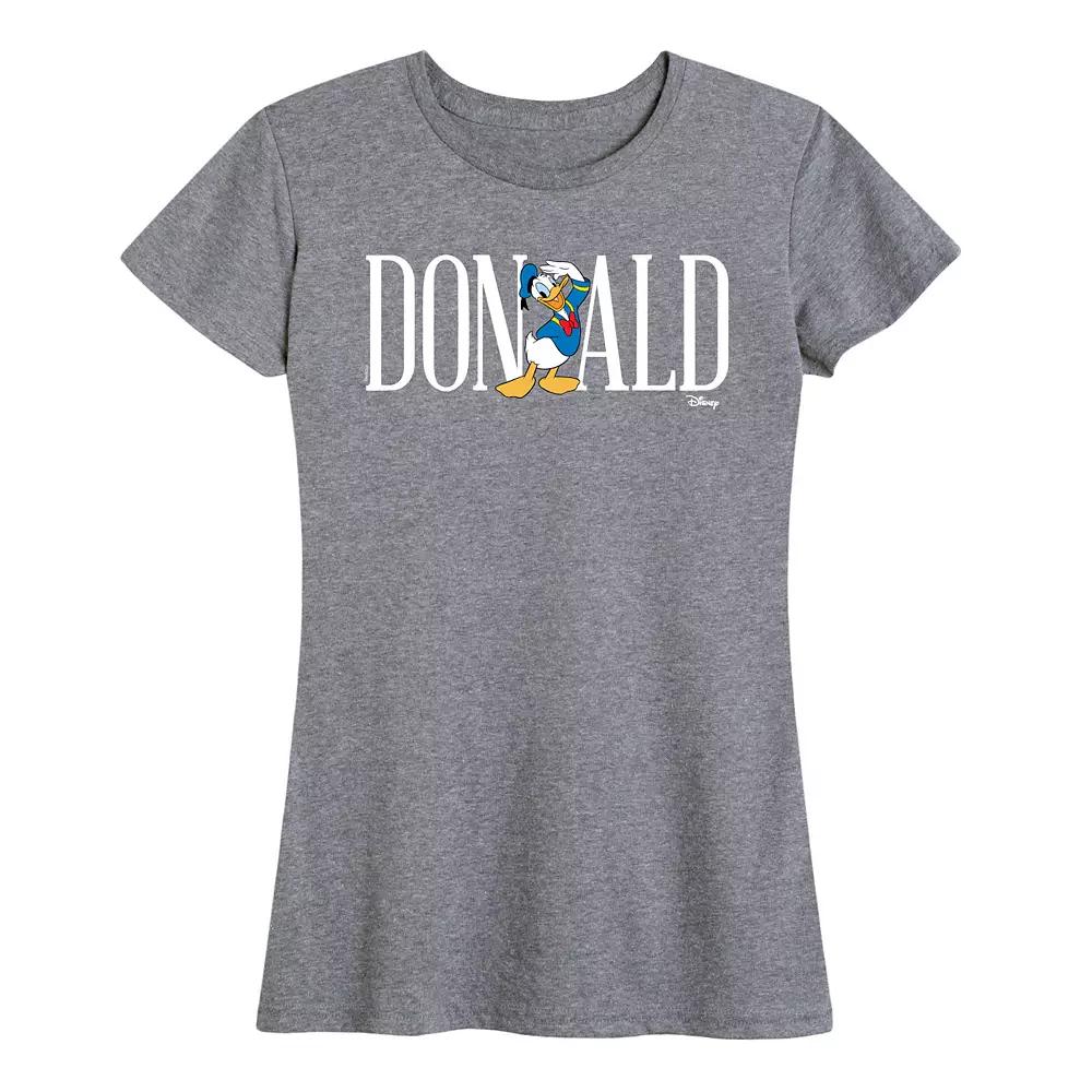 Disney's Donald Duck Women's Simple Font Graphic Tee,  Product Image