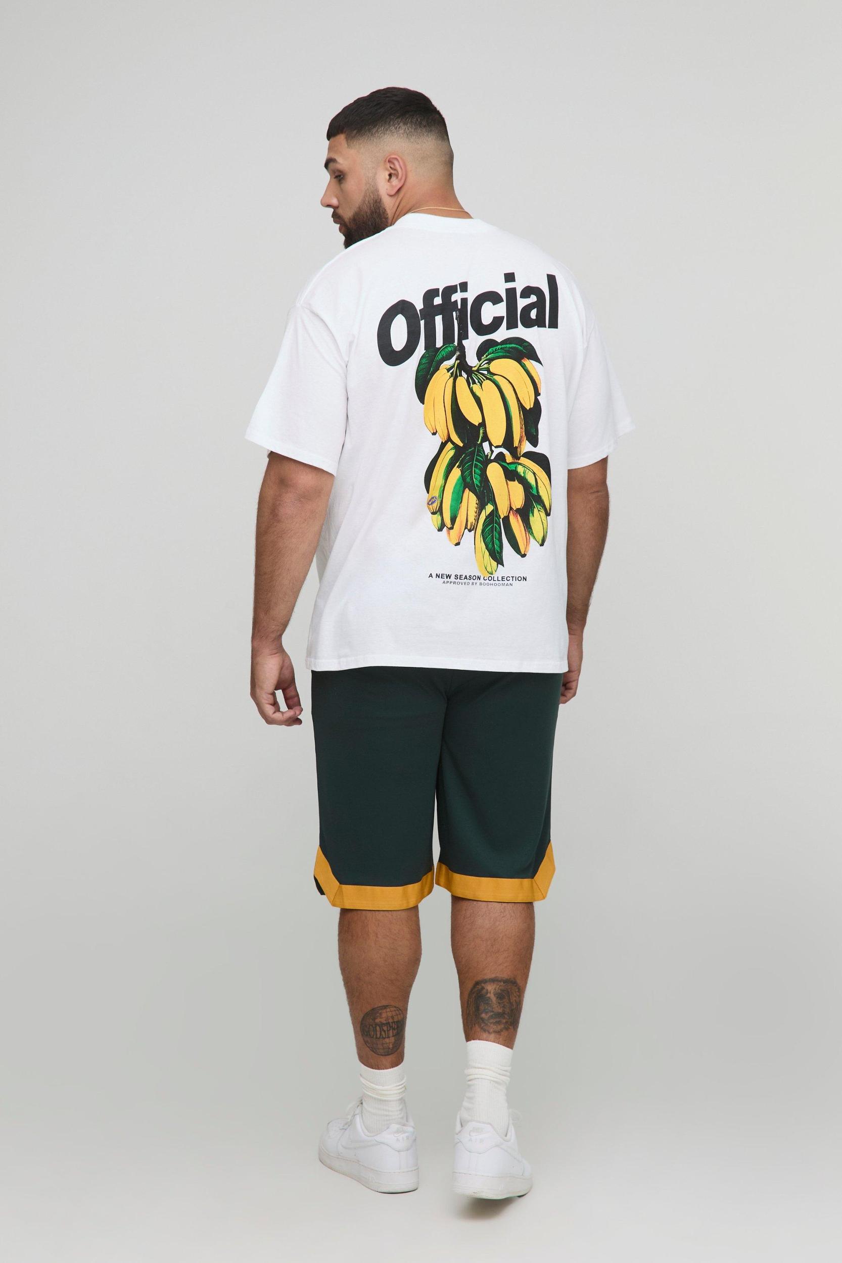 Plus Oversized Official Bannana Printed T-Shirt | boohooMAN USA Product Image