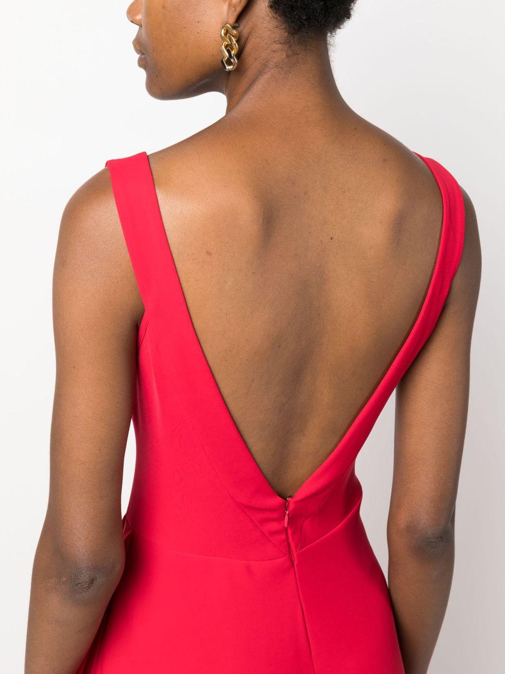 sleeveless crepe gown Product Image