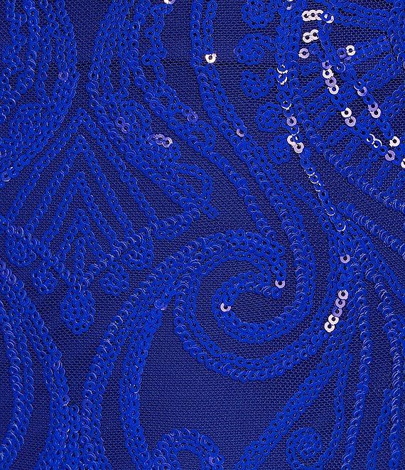 Next Up Bungee Cord Straps Double X Low Back Sequin Short Bodycon Dress Product Image