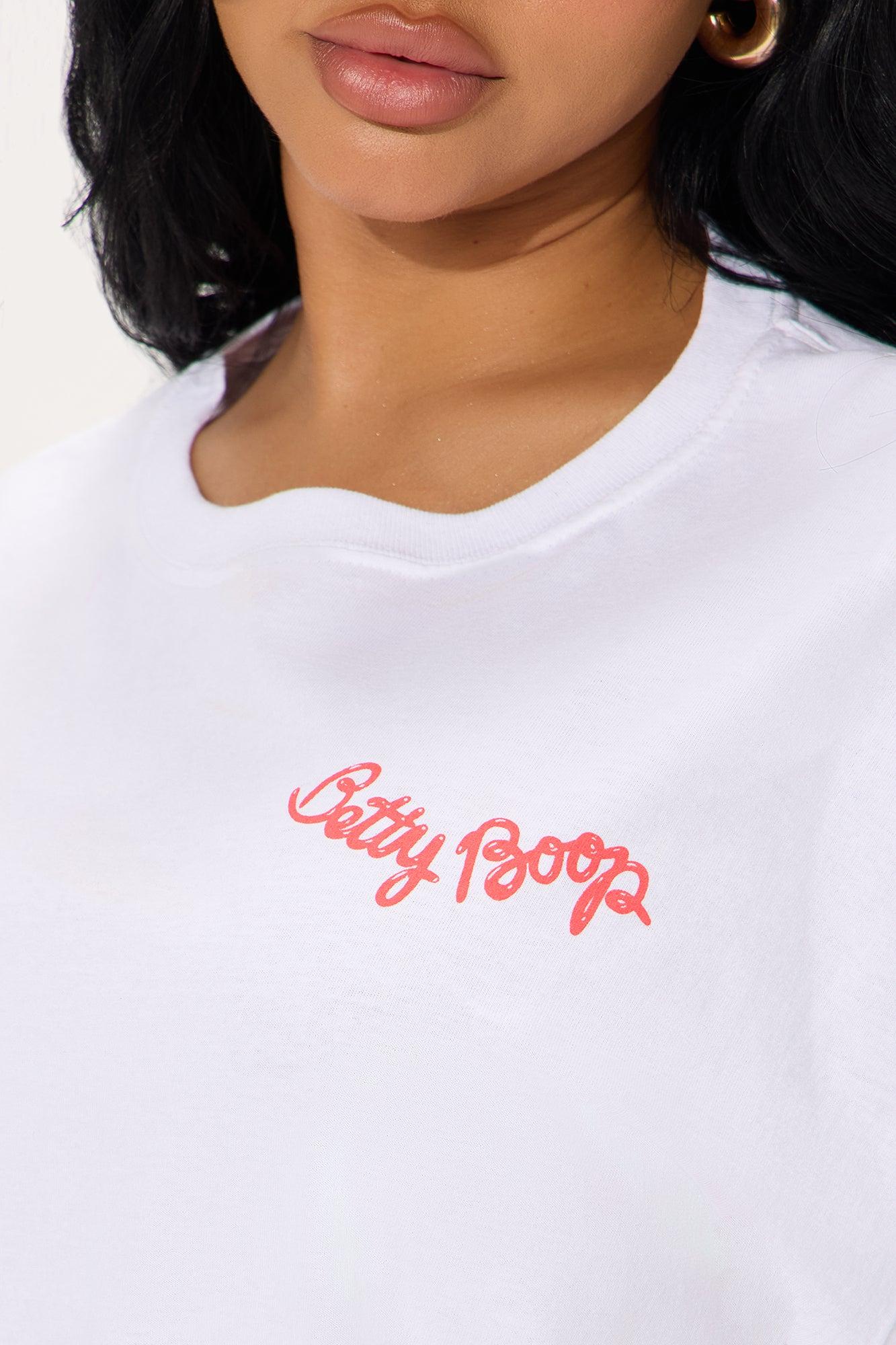 Betty Boop Queen Oversized Tee - White Product Image
