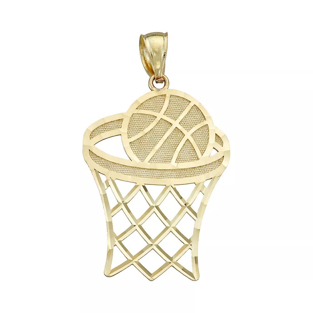10k Gold Basketball Charm, Women's Product Image
