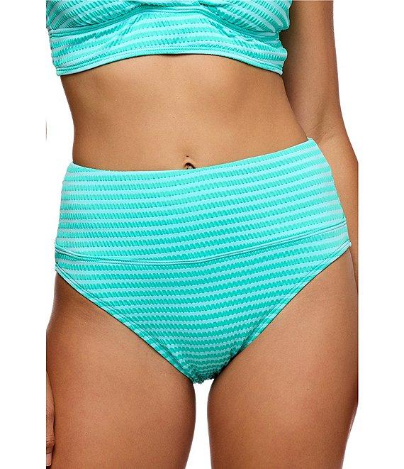 Next by Athena Coronado Stripe Harmony Rib Texture High Waist Swim Bottom Product Image
