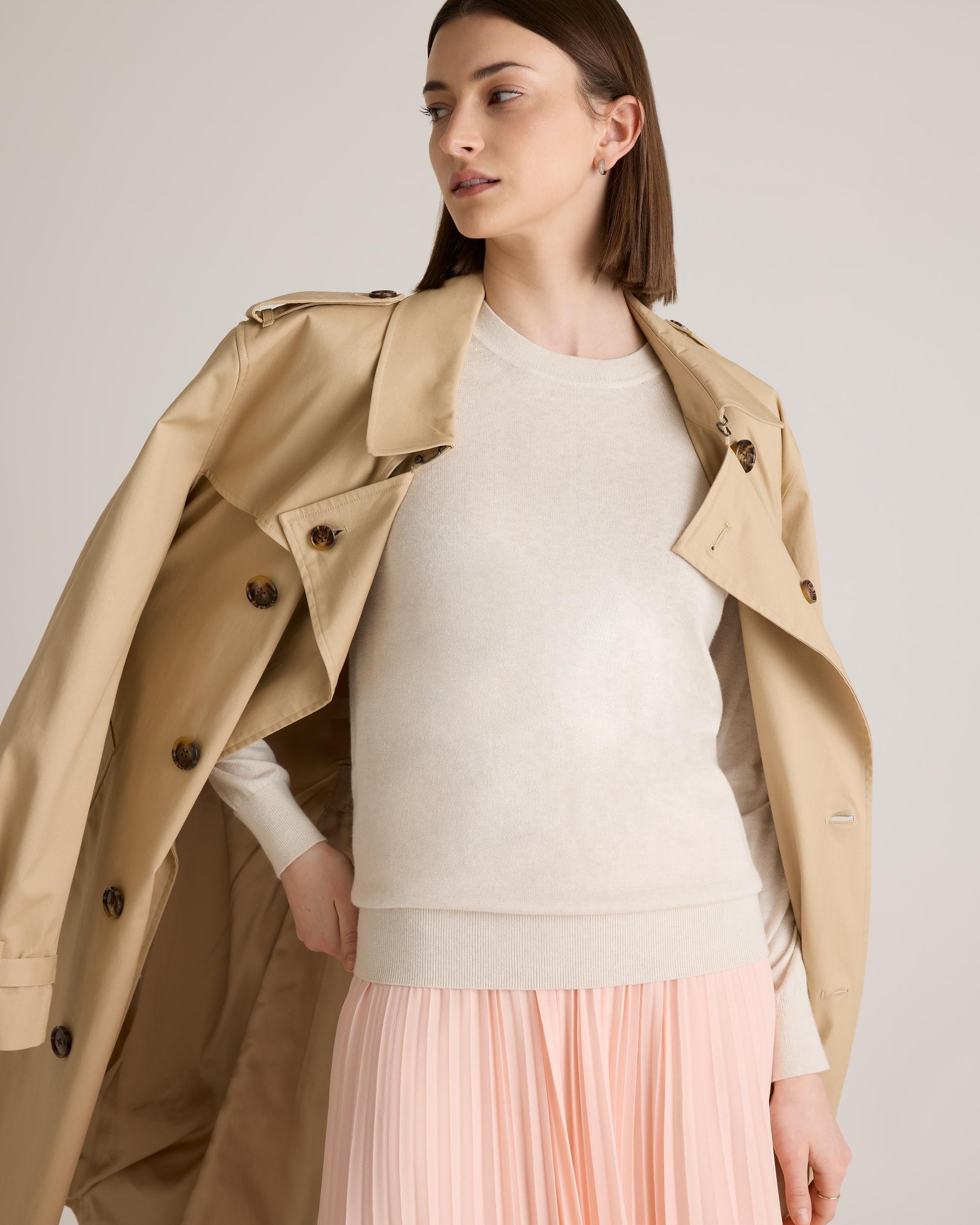 Quince | Women's Lightweight Cotton Cashmere Crew Sweater Size XS, Organic Cotton Product Image