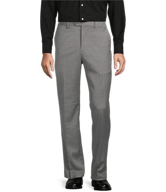 Roundtree & Yorke TravelSmart Luxury Gabardine Ultimate Comfort Classic Fit Non-Iron Flat Front Dress Pants Product Image