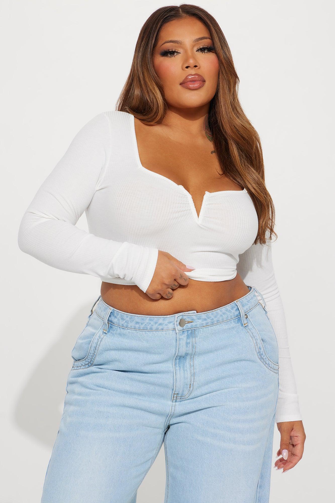 Anaya Ribbed Top - White Product Image