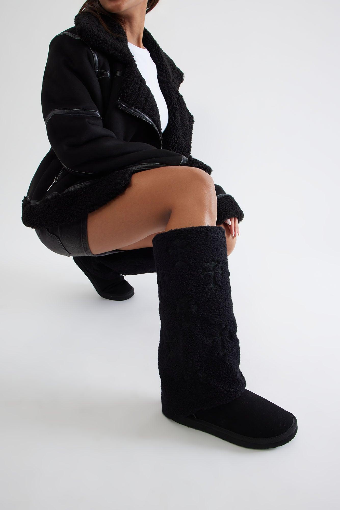 Thorne Sherpa Boots - Black Female Product Image