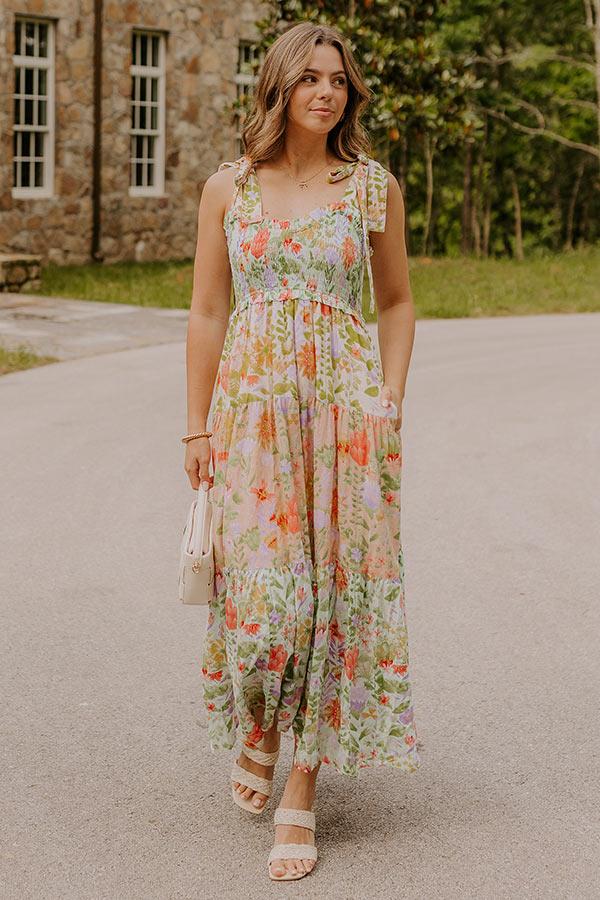 Sweet Moments Floral Tiered Maxi Dress Product Image