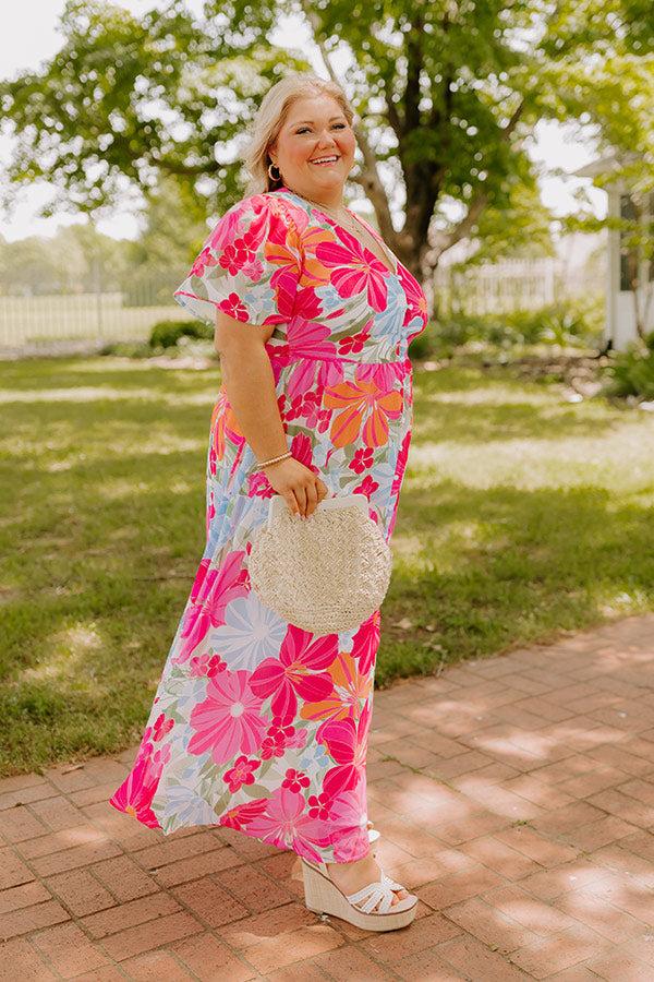 Paradise Garden Floral Maxi Dress Curves Product Image