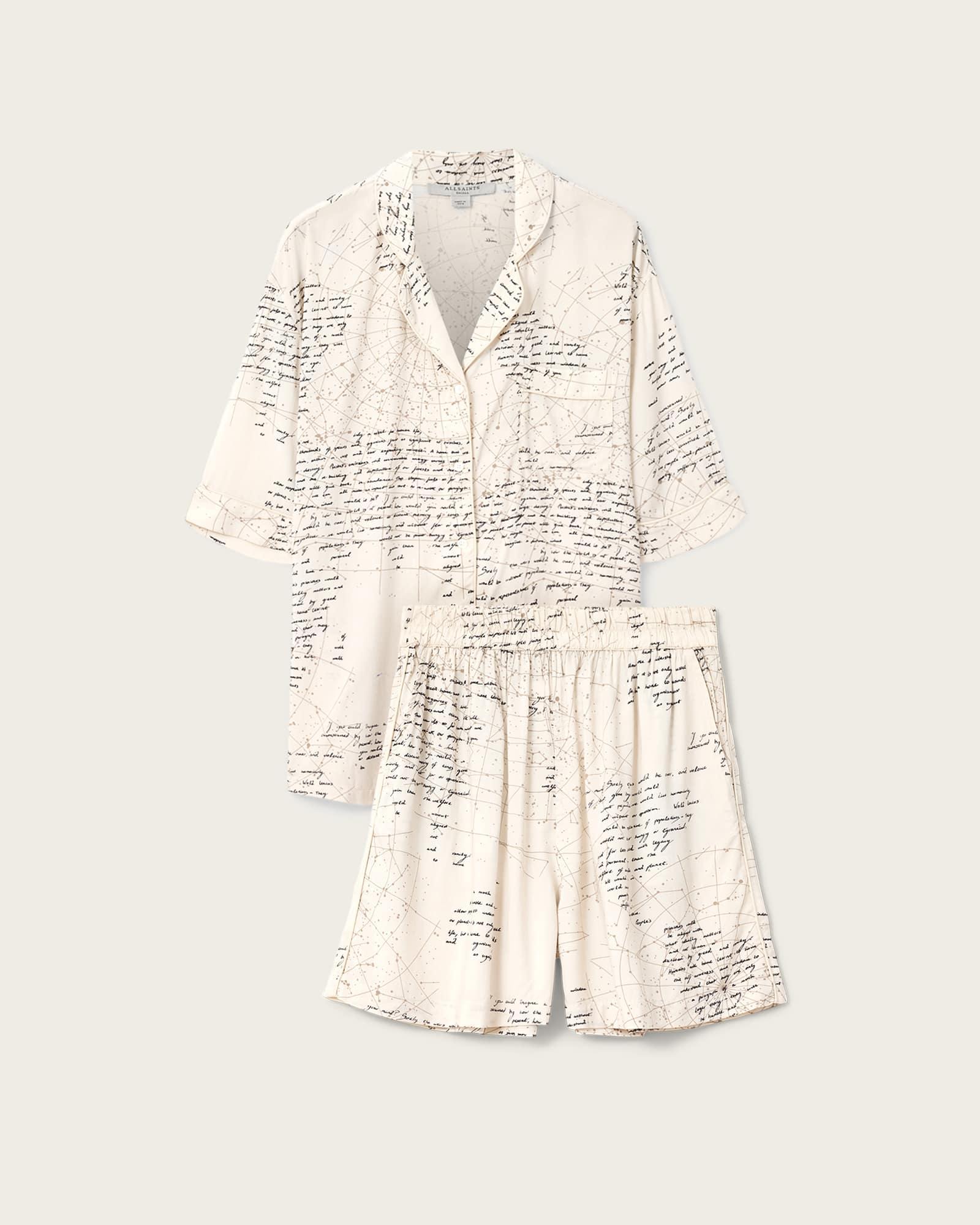 Clem Pj Set SCRIPT OFF WHITE | ALLSAINTS US Product Image