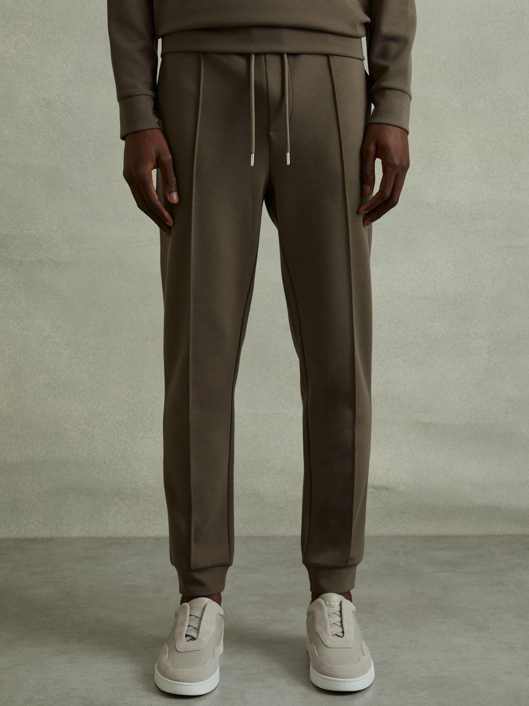 Drawstring Jersey Joggers in Sage Green Product Image