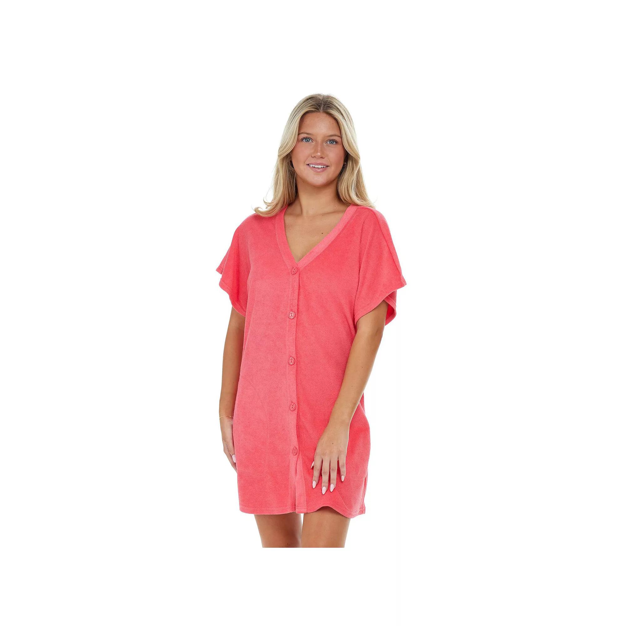 Women's Jordan Taylor Button Front Swim Cover Up with Pockets,  Product Image