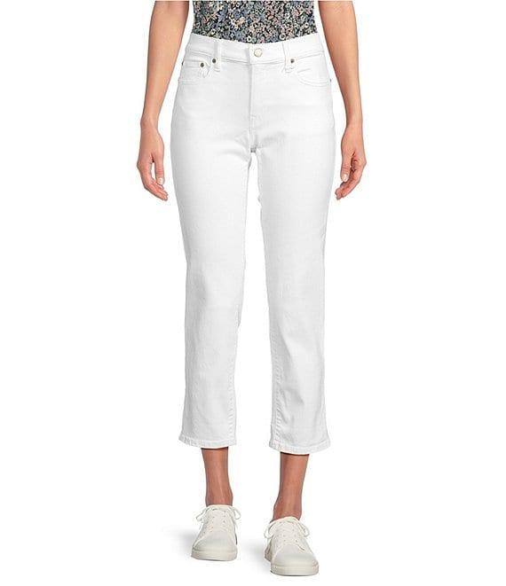 Lucky Brand Stretch Denim Mid Rise Cropped Relaxed Fit Jeans Product Image