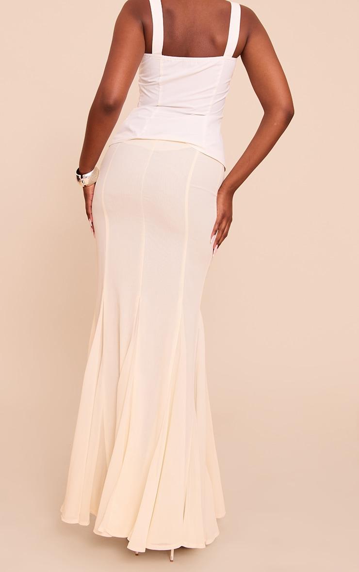 Lemon Chiffon Godet Hem Maxi Skirt Product Image