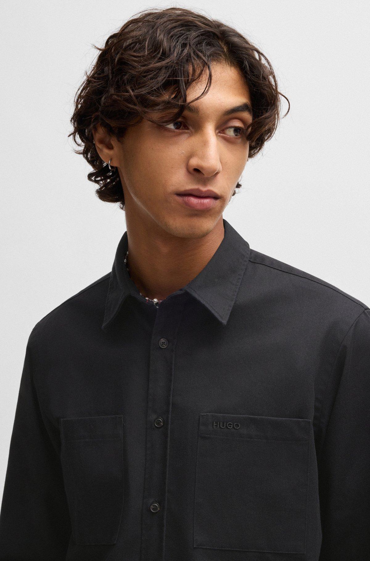 Relaxed-fit shirt in soft twill with Kent collar Product Image