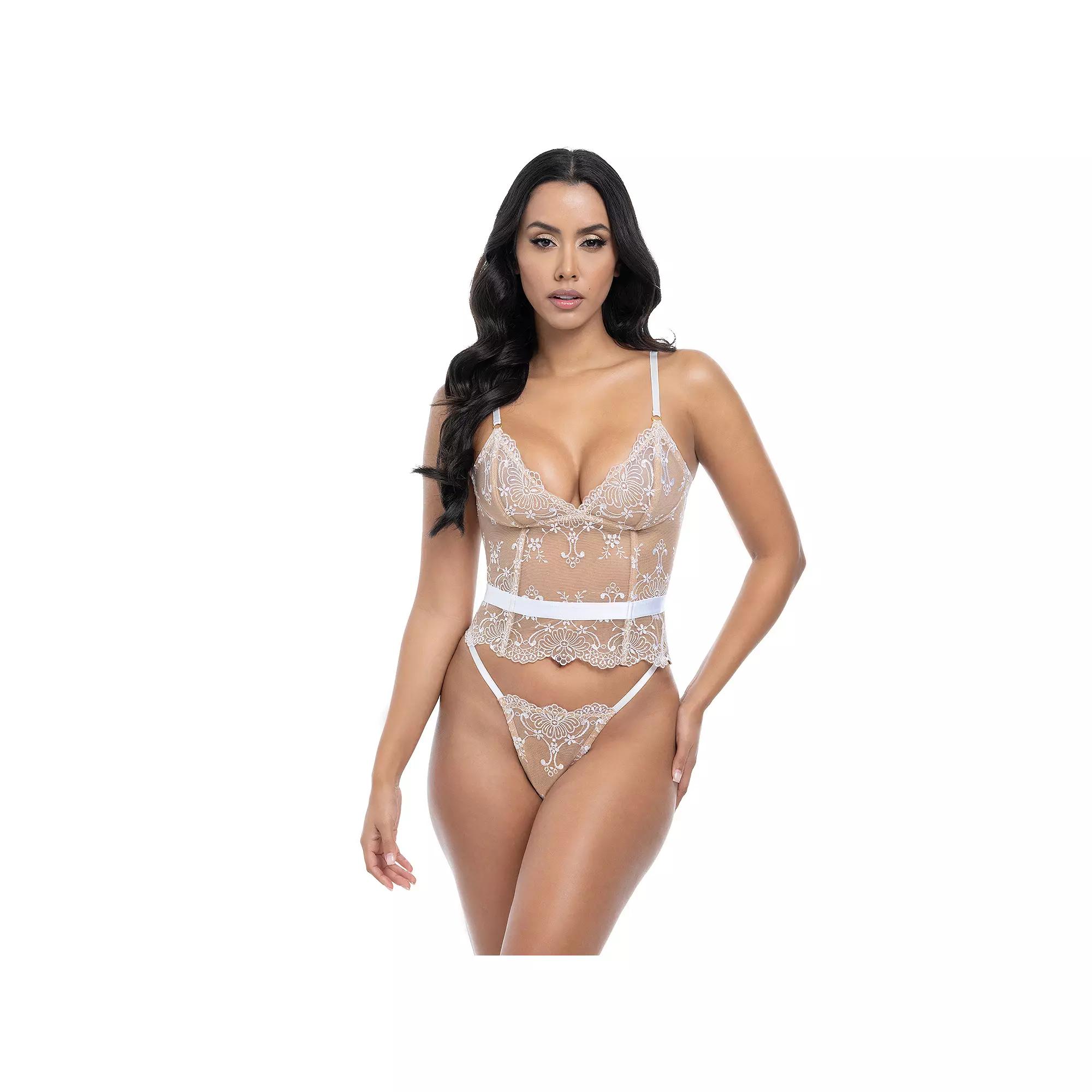 Oh La La Cheri Marielli Bustier Lingerie 61-11620, Women's, Size: Small, Bright White Product Image