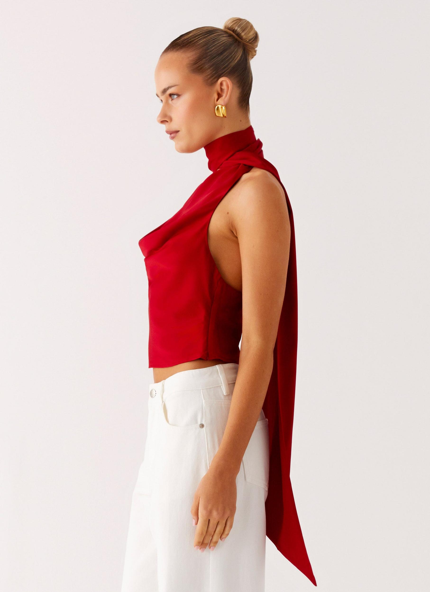 Catching Feelings Top - Red Product Image