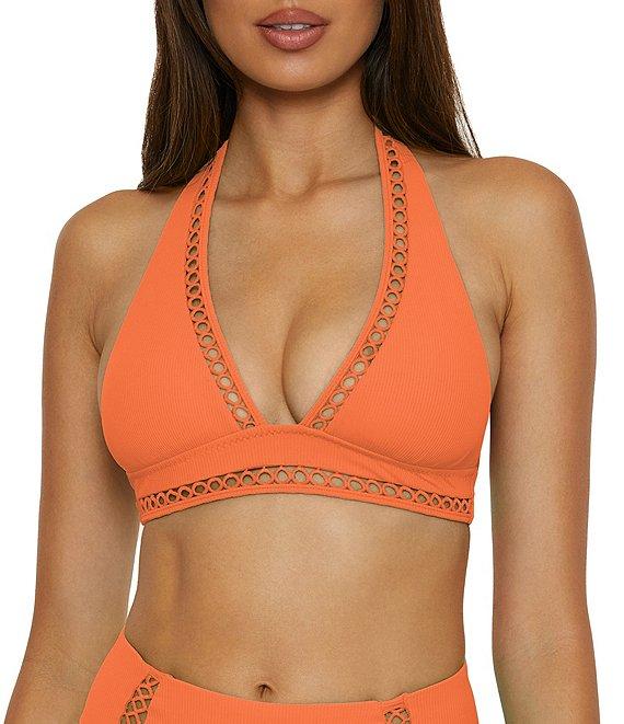 Becca By Rebecca Virtue Modern Edge Fine Ribbed Texture High Waist Swim Bottom Product Image