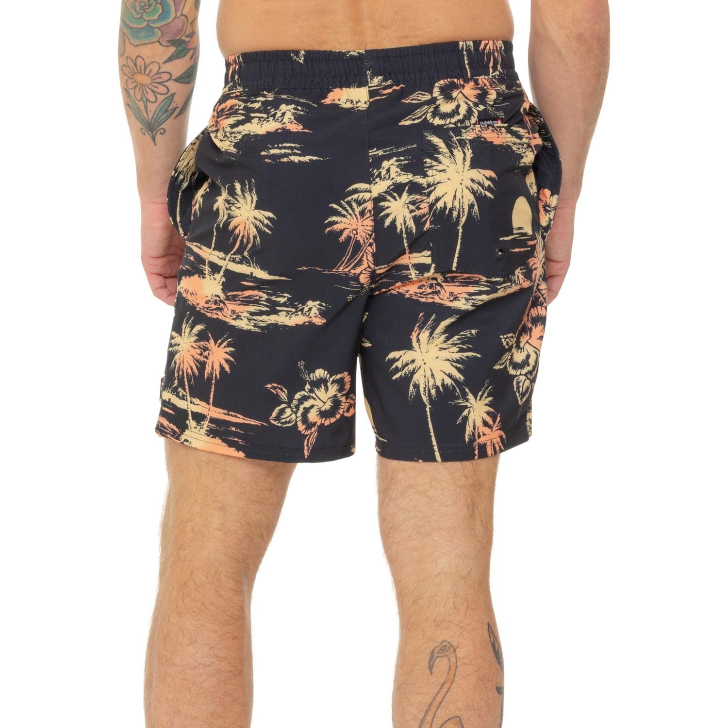 Quiksilver Sunset Print Swim Trunks - 17”, Built-In Liner Product Image