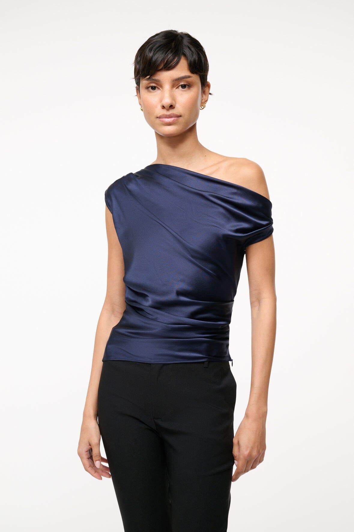 PHARE SILK TOP | NAVY Product Image