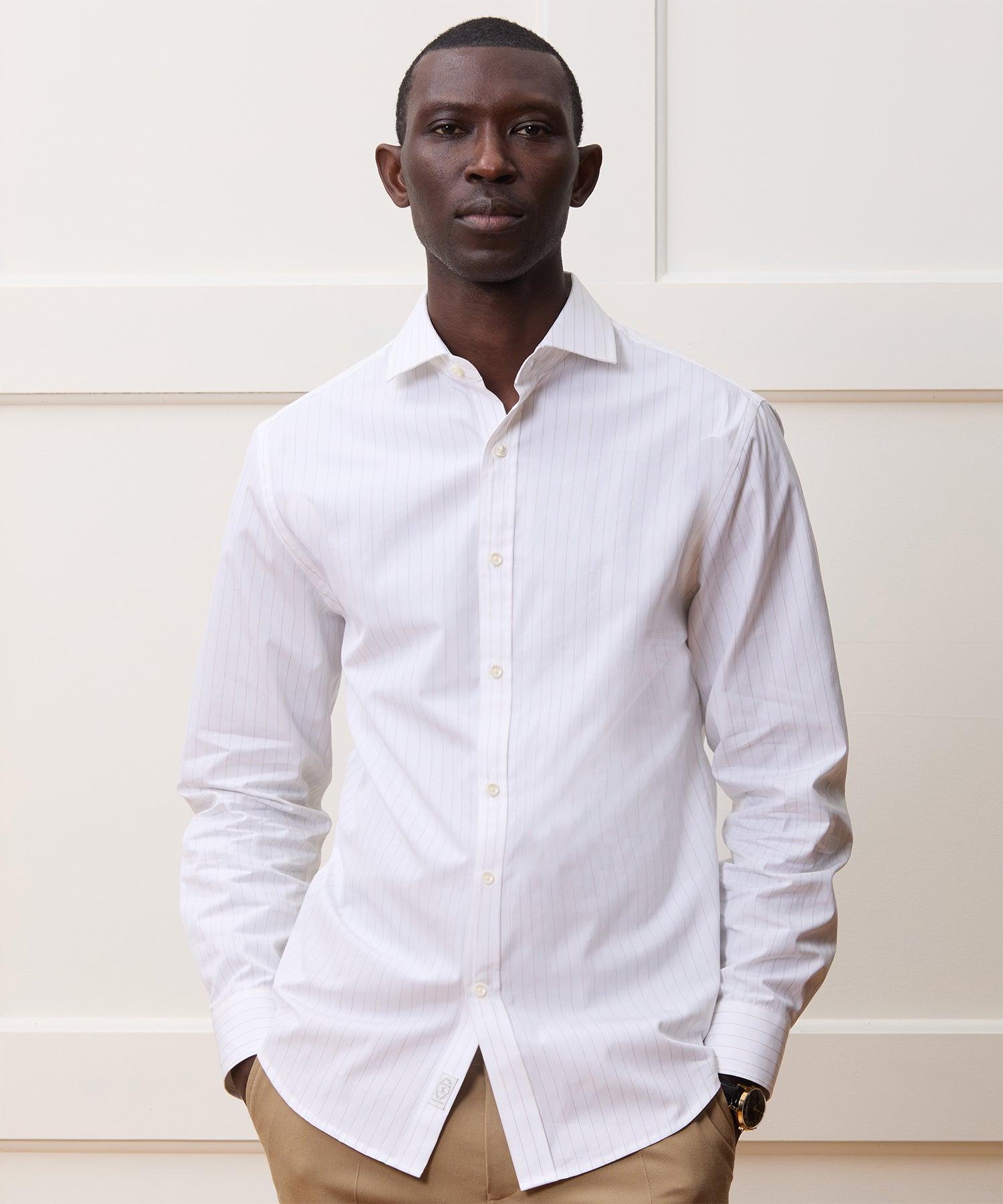 Cotton Spread Collar Dress Shirt Product Image