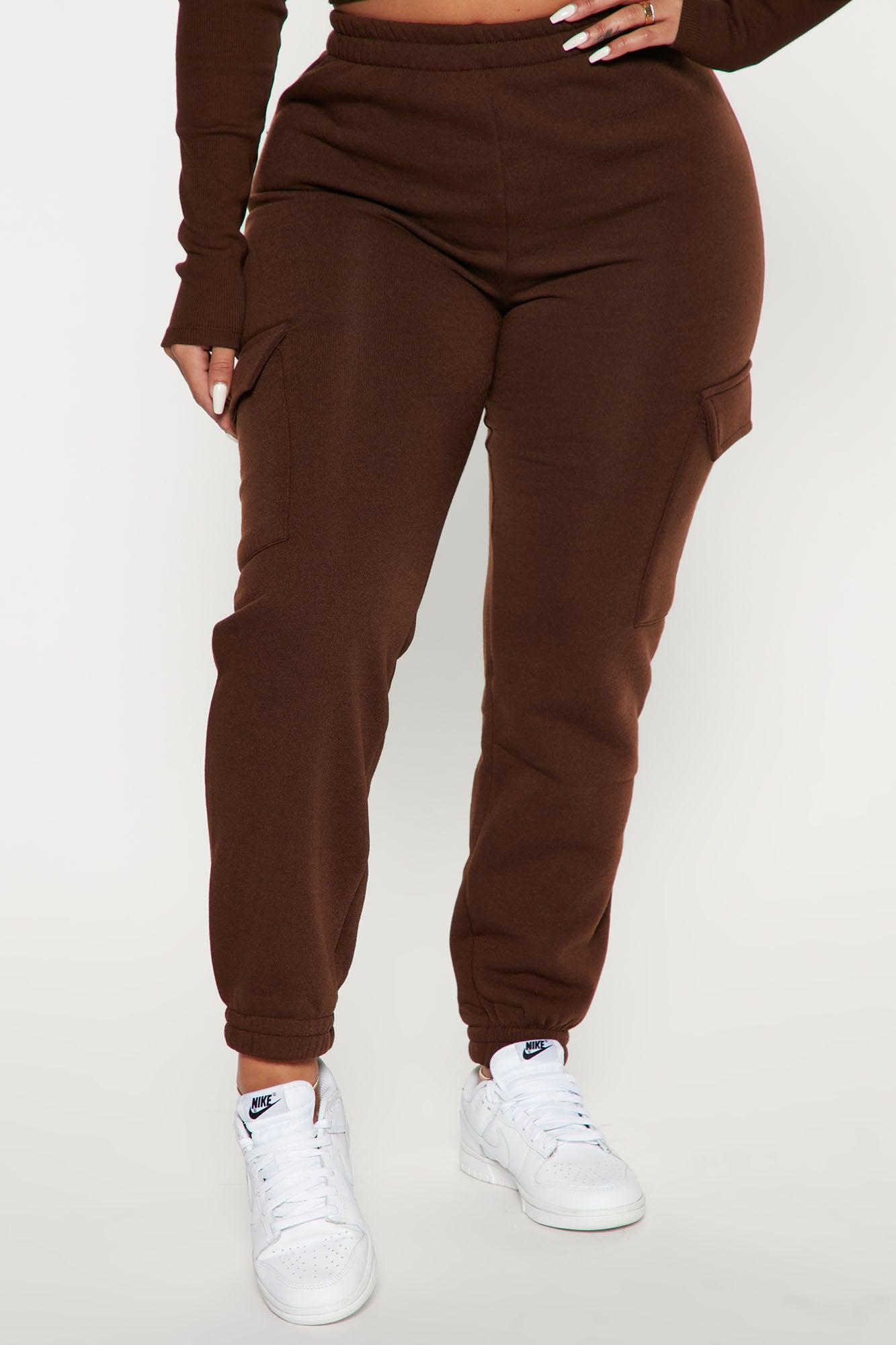 Let's Relax Jogger Sweatpants - Chocolate Product Image